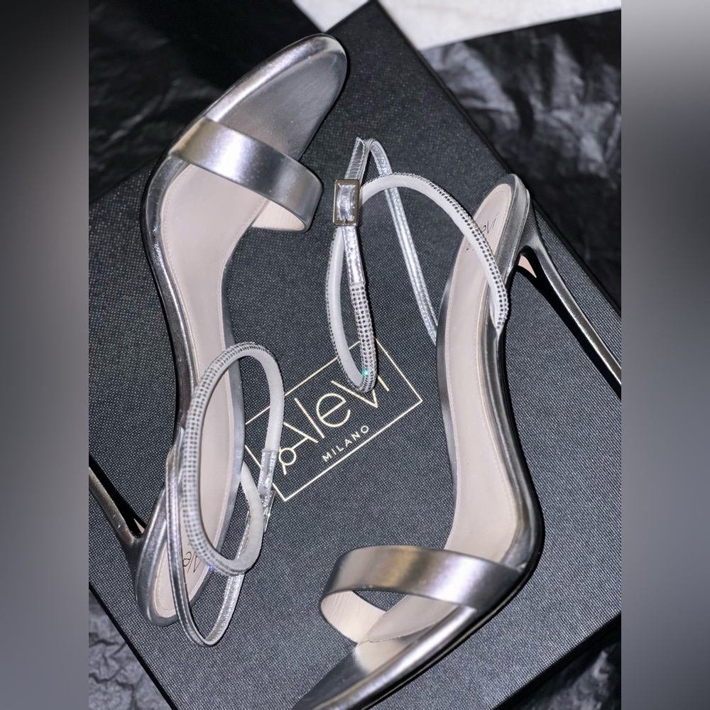 Brand new Silver size 41 (women’s 10) stiletto heels